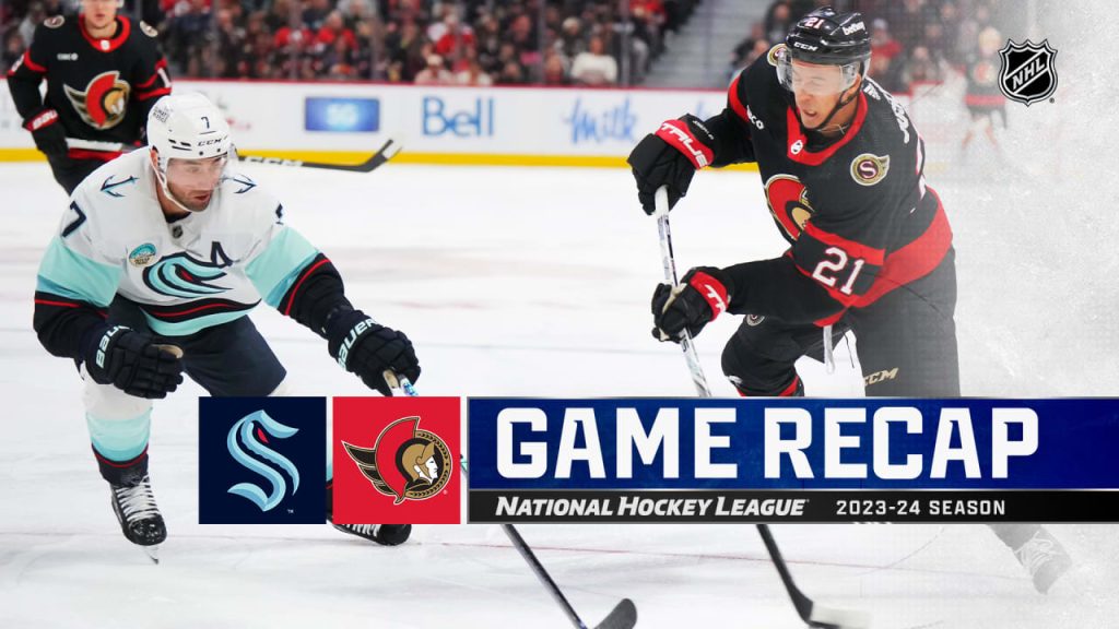 Forsberg, Senators shut out Kraken, end skid at 3