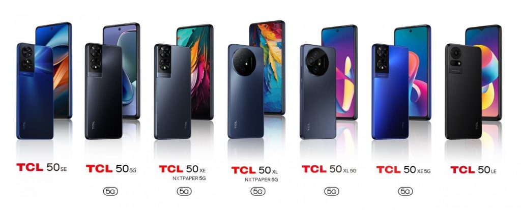 TCL brings 7-strong 50 series of smartphones, including two with NxtPaper displays