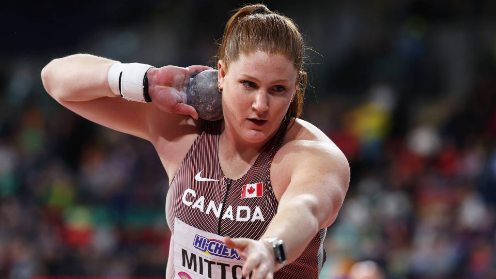 Canada's Sarah Mitton wins women's shot put gold at world indoor championships – CBC Sports