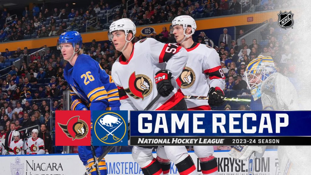 Senators score 5 in 1st, cruise past Sabres