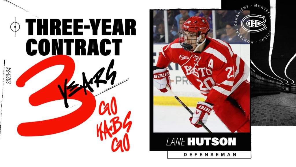 Three-year, entry-level contract for Lane Hutson | Montréal Canadiens – NHL.com