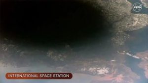 Eclipse from space: See the moon’s shadow race across North America at 1500 mph in epic satellite footage Eclipse from space: See the moon’s shadow race across North America at 1500 mph in epic satellite footage