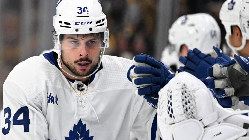 Maple Leafs’ Auston Matthews in, Joseph Woll out for Game 7