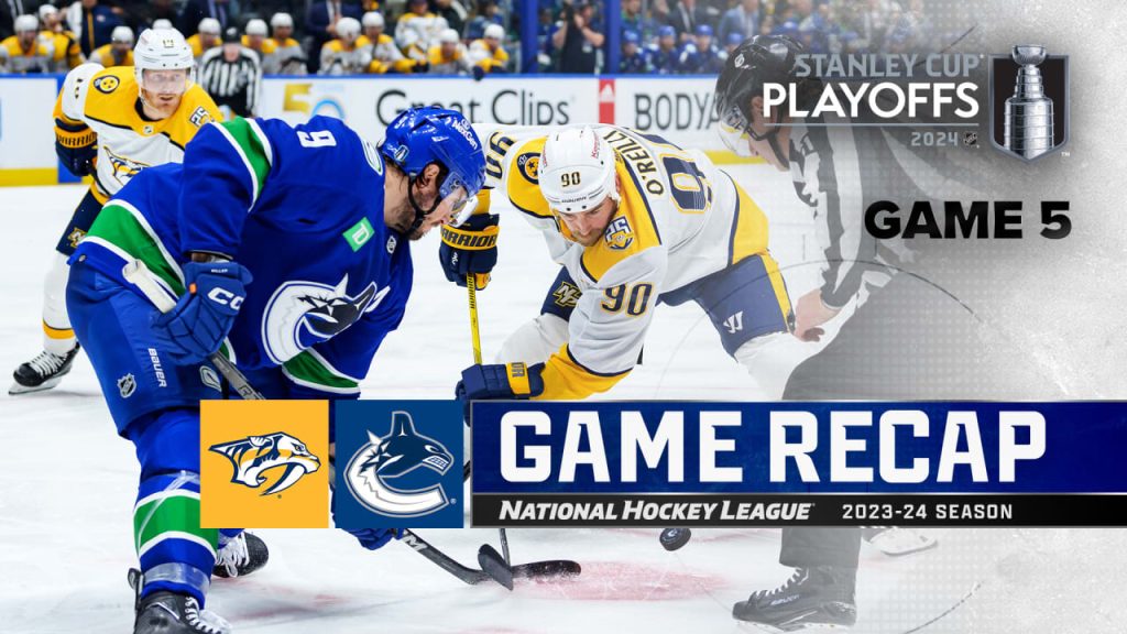 Predators rally past Canucks in 3rd, stay alive with Game 5 win