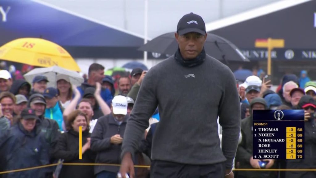 Tiger Woods had a tough opening round at The 152nd Open Championship