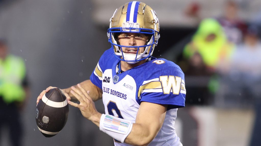 Collaros stars in return as Blue Bombers outlast Stampeders