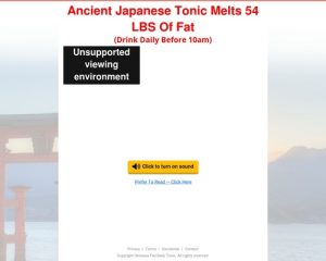 Japanese Tonic Destroys Belly Fat Overnight