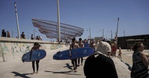 At this church in Portugal, parishioners surf before they worship