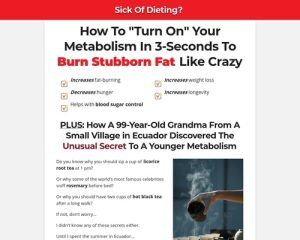 CarboFix: How To “Turn On” Your Metabolism In 3-Seconds To Burn Stubborn Fat