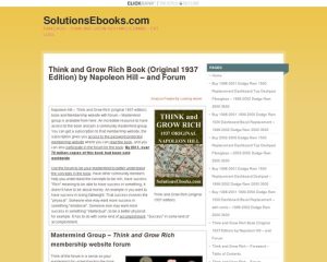 Think and Grow Rich Book (Original 1937 Edition) by Napoleon Hill Think and Grow Rich Book (Original 1937 Edition) by Napoleon Hill