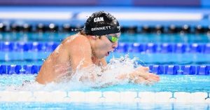 Swimmer Nicholas Bennett wins Canada’s first Paralympic gold medal in Paris. Swimmer Nicholas Bennett wins Canada’s first Paralympic gold medal in Paris.