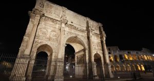 A lightning strike damages Rome’s ancient Constantine Arch