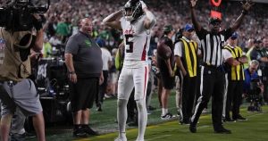 Drake London’s shooting celebration violated longstanding NFL rules against violent gestures