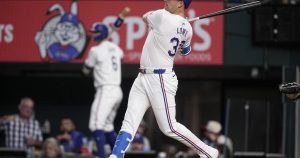 Langford, Heim lead Rangers to wild 13-8 win over Blue Jays