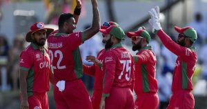 Oman holds on to edge Nepal with one ball to spare in cricket thriller
