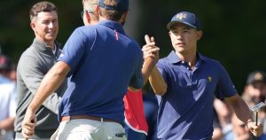 United States takes 8-6 overall lead at Presidents Cup with 3-1 third round United States takes 8-6 overall lead at Presidents Cup with 3-1 third round