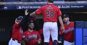 Lane Thomas hits 3-run homer, Cleveland’s bullpen torments Tigers as Guardians win ALDS opener 7-0