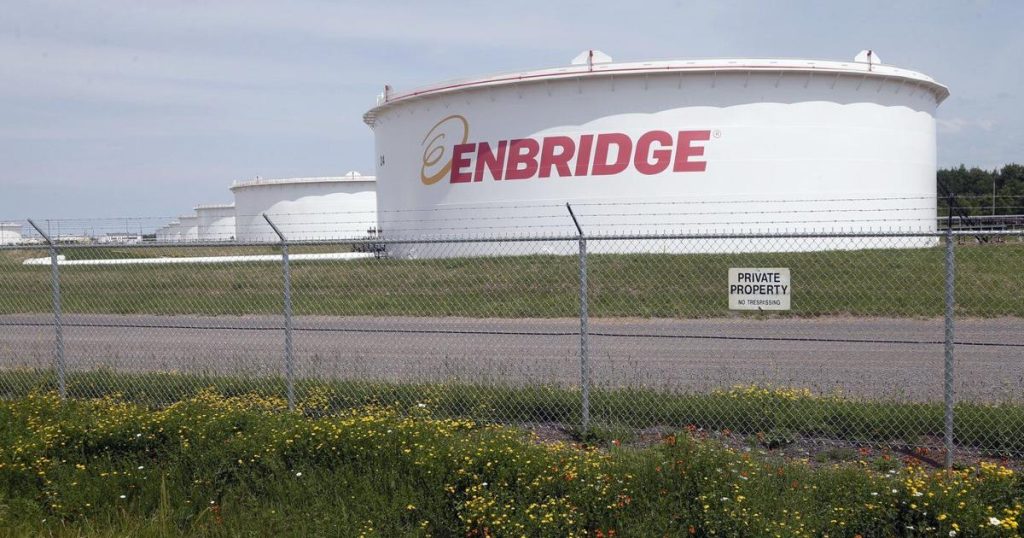 Enbridge reports 265,000-litre oil spill in Wisconsin