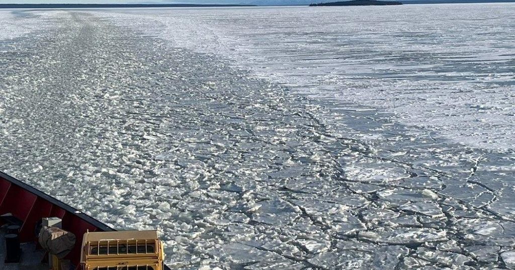 Icebreaker on hand in Labrador to guide season’s last freight arrivals by ferry