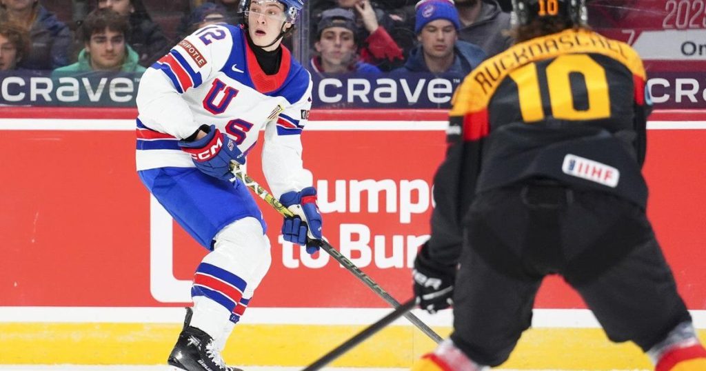 Top draft prospect James Hagens shining at world juniors with U.S.