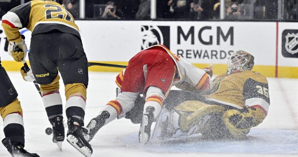 Samsonov stops 31 shots as Golden Knights earn sixth straight win, 3-0 over the Flames