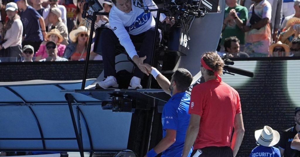 An injured Novak Djokovic stops in the Australian Open semifinals against Alexander Zverev