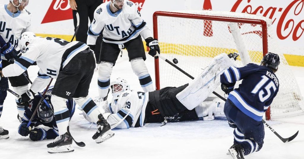 Cole Perfetti registers first NHL hat trick as Winnipeg Jets down Utah 5-2