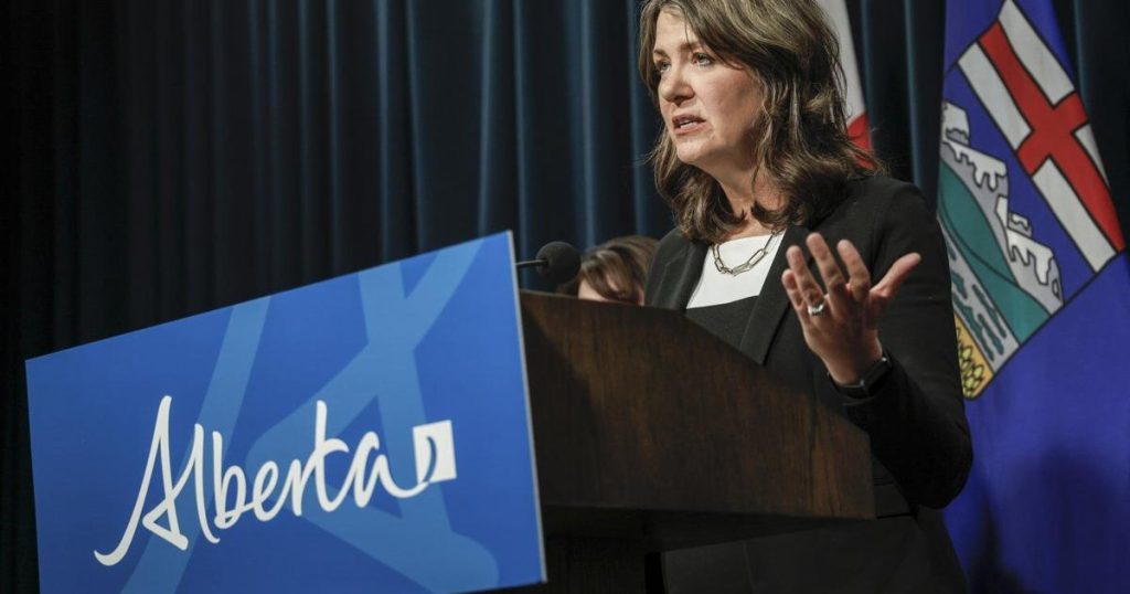 Alberta Premier Danielle Smith promoting budget’s income tax cut