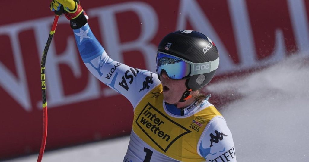 US skier Breezy Johnson wins gold in the women’s downhill at the Alpine world championships