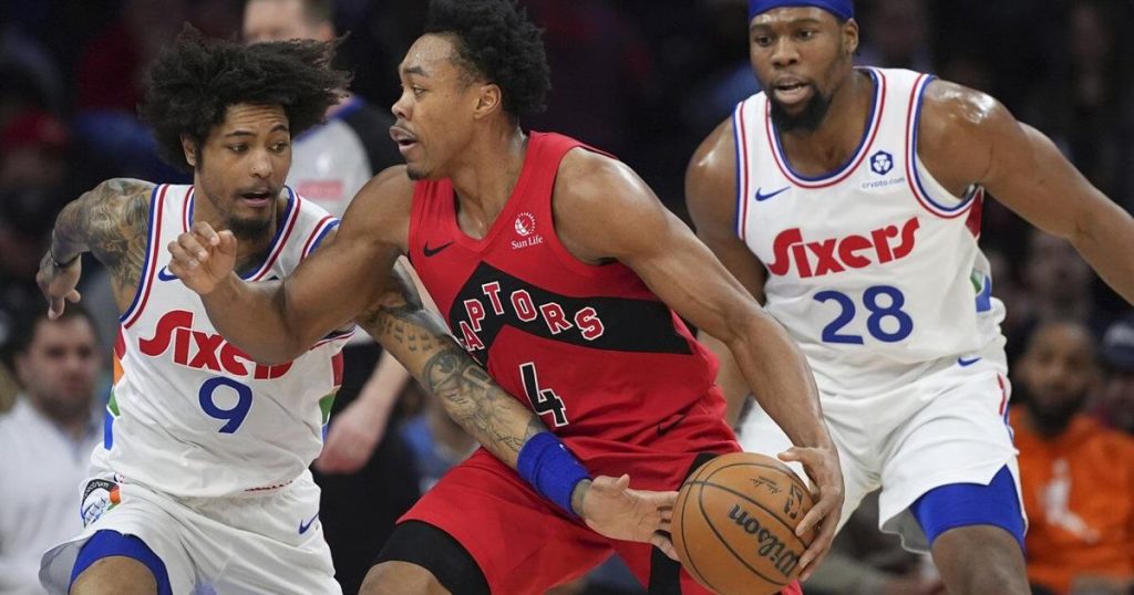 Raptors surprise 76ers 106-103 as Philly falls 13 games under .500
