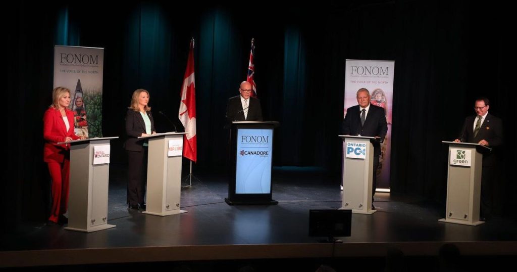 Other party leaders attack Ford on affordability, health in Ontario election debate