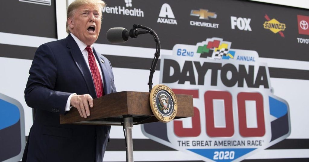 Trump attends the Daytona 500 and says the spirit of NASCAR will ‘fuel America’s Golden Age’