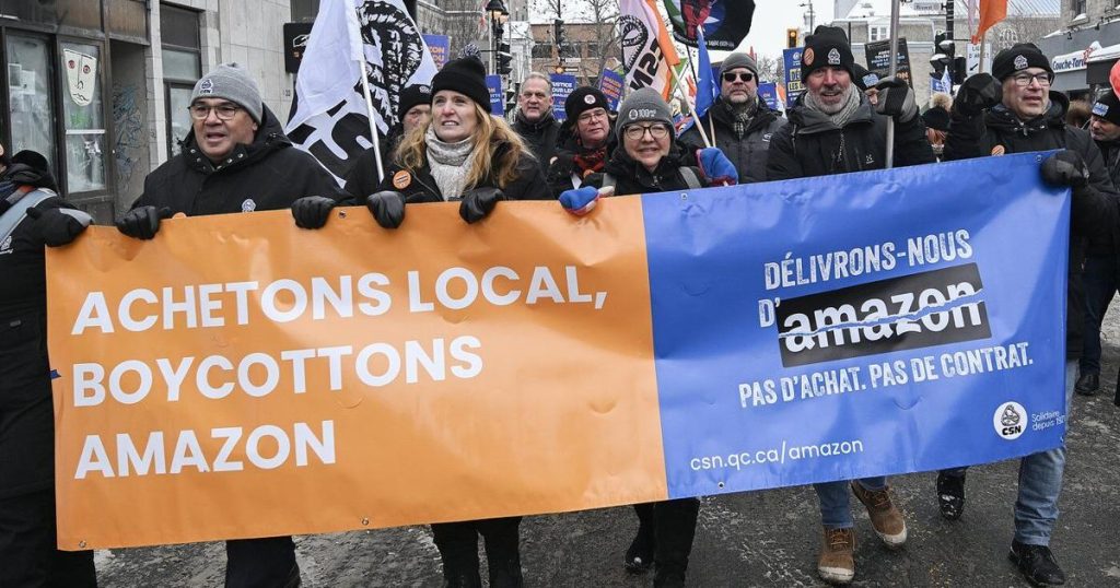 Quebec labour group seeks to overturn Amazon decision to close Quebec warehouses