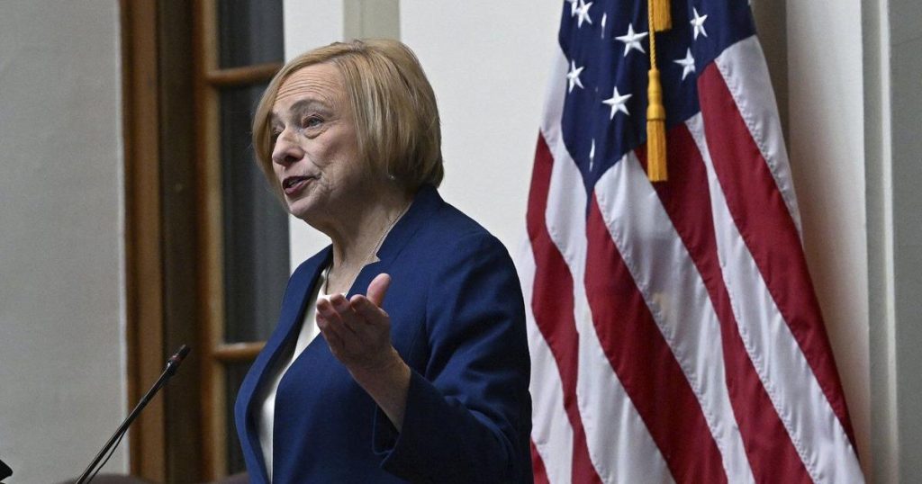 Trump spars with Maine’s governor at the White House over transgender athletes