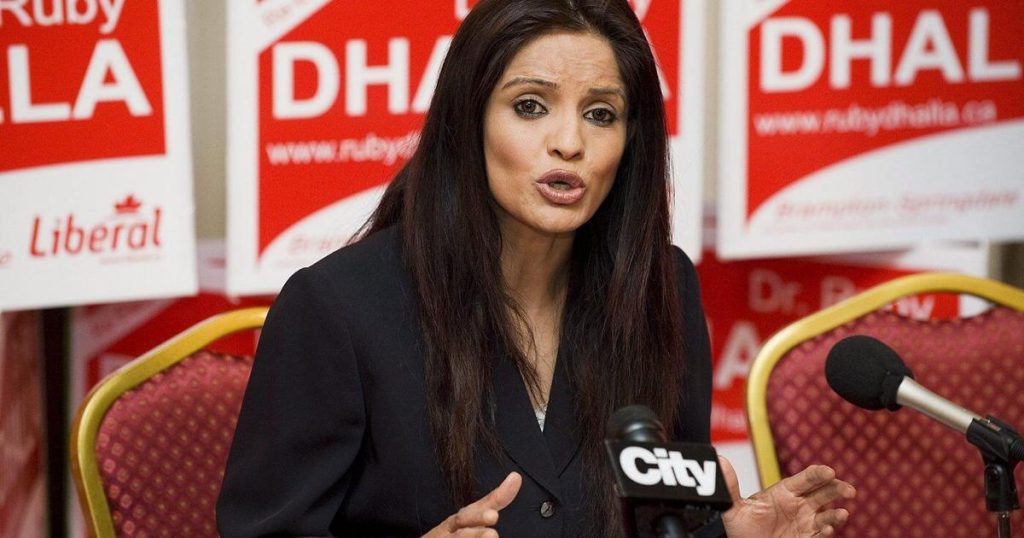 Liberal party confirms Ruby Dhalla’s disqualification from leadership race