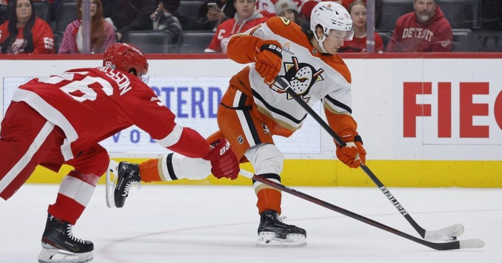 Ducks’ Trevor Zegras suspended 3 games for his hit to the head of the Red Wings’ Michael Rasmussen