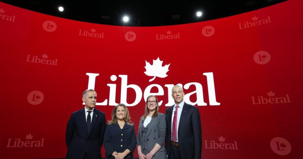 Liberal leadership candidates kick off English debate