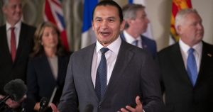 Manitoba premier hints U.S. firms could be excluded from energy infrastructure work Manitoba premier hints U.S. firms could be excluded from energy infrastructure work