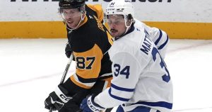Nylander scores in overtime as the Maple Leafs beat the Penguins 6-5 for their 5th straight win