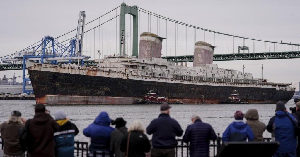Historic ship completes first leg of journey to become world’s largest artificial reef