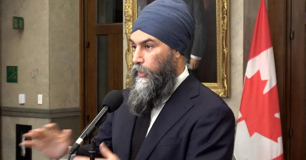 Jagmeet Singh calling for an emergency session of Parliament to combat U.S. tariffs |