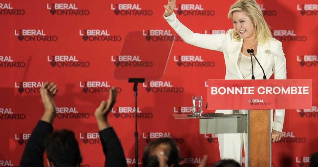 Crombie says she won’t ask any Ontario Liberals to step aside so she can have a seat