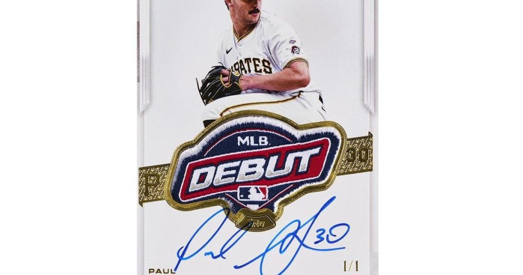 One-of-a-kind card featuring jersey patch of Pirates star Paul Skenes is heading to auction