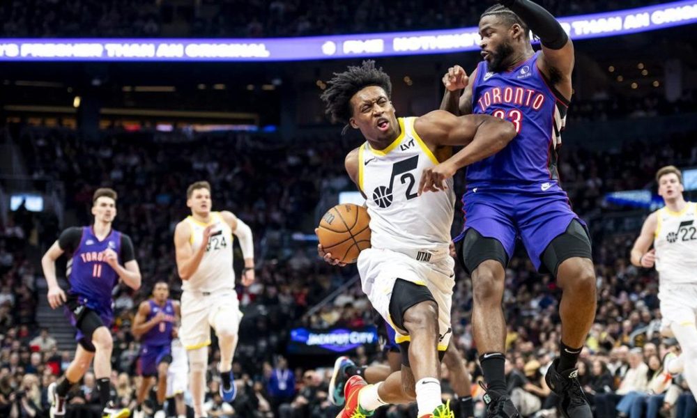 Quickley's season-high 34 points help Raptors top Jazz 118-109 for ...