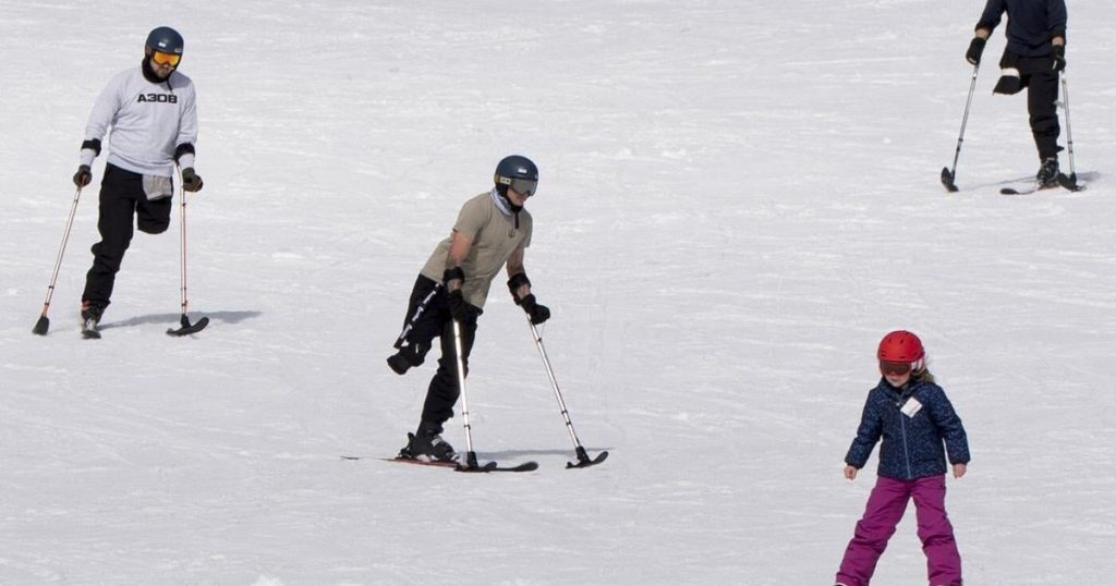 Ukrainian war veteran amputees learn adaptive skiing in Oregon