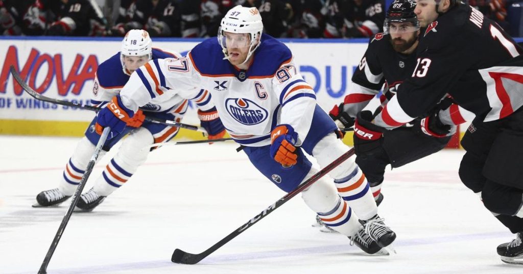 Thompson scores twice, Sabres beat Oilers 3-2 to snap six-game losing skid