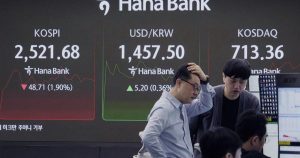 Wall Street falls in a manic day after briefly dropping more than 10% below its record Wall Street falls in a manic day after briefly dropping more than 10% below its record