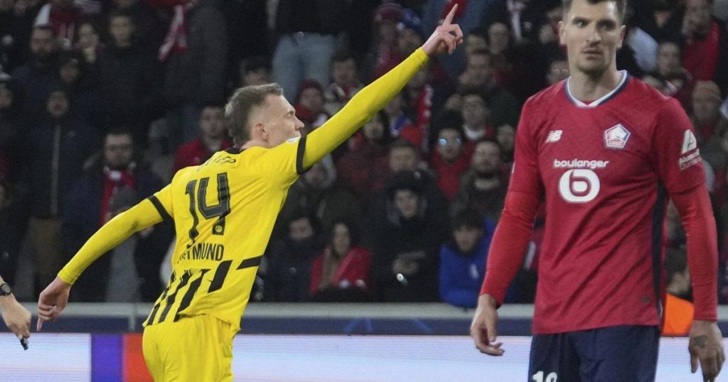 Dortmund advances to Champions League quarterfinals with 2-1 win at Lille
