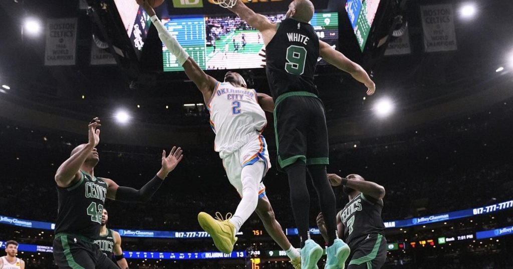 West-best Thunder come to home of NBA champs and beat Celtics to clinch playoff berth