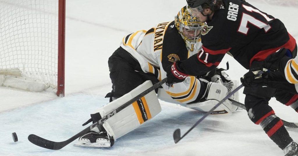 Drake Batherson ends goal-scoring drought with two as Senators beat Bruins 6-3